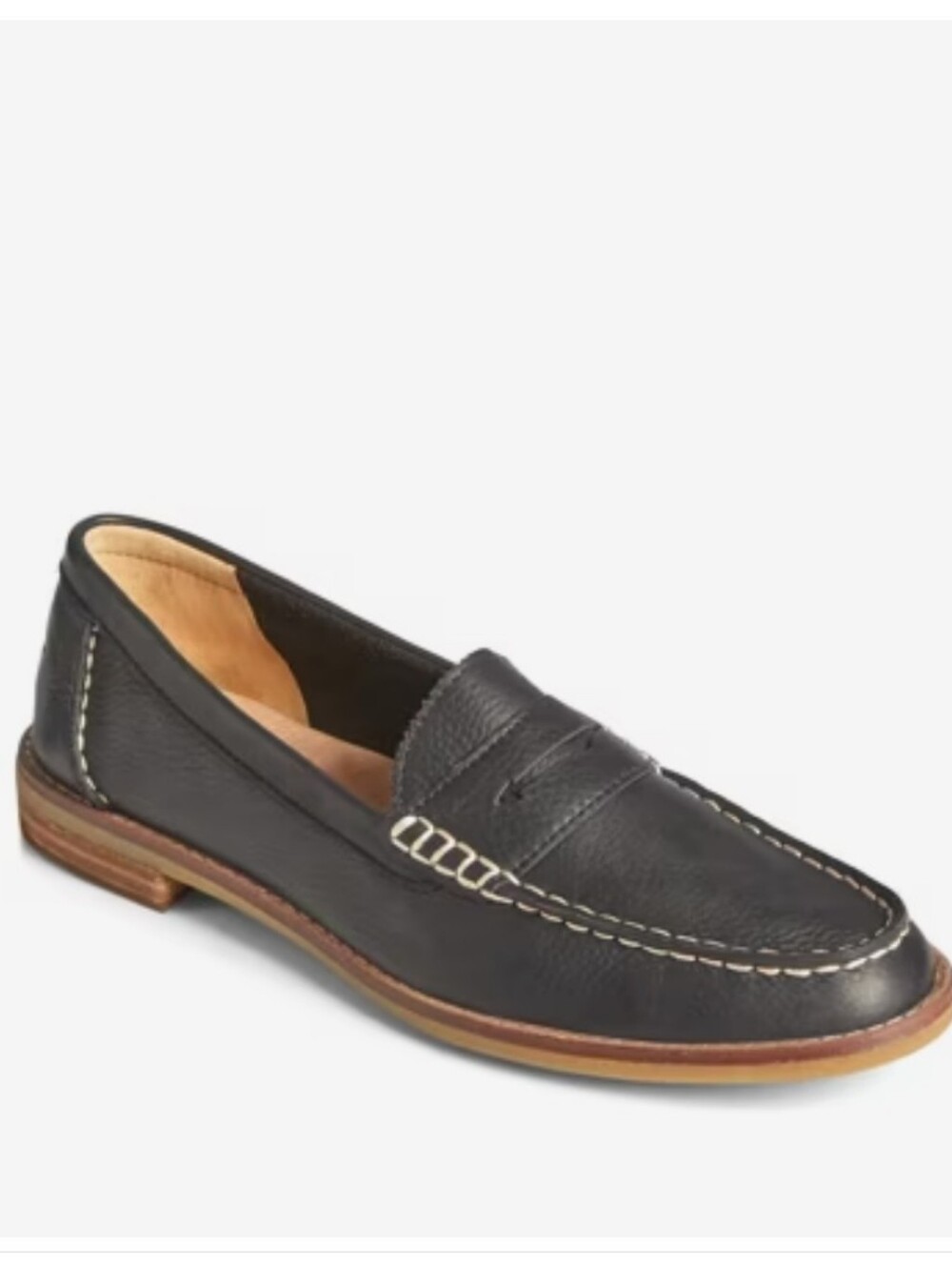 🆕️ Sperry Seaport Pebbled Leather Penny Loafers in Black